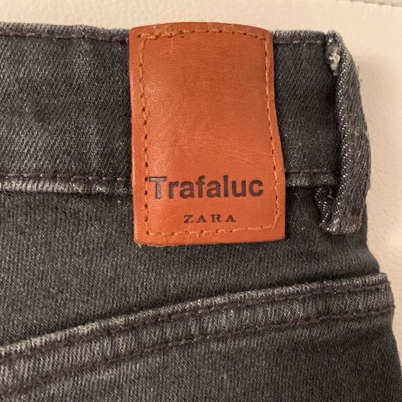 Zara Trafaluc High Rise Distressed Skinny Denim Size 38EU / 6US - Picture 9 of 11